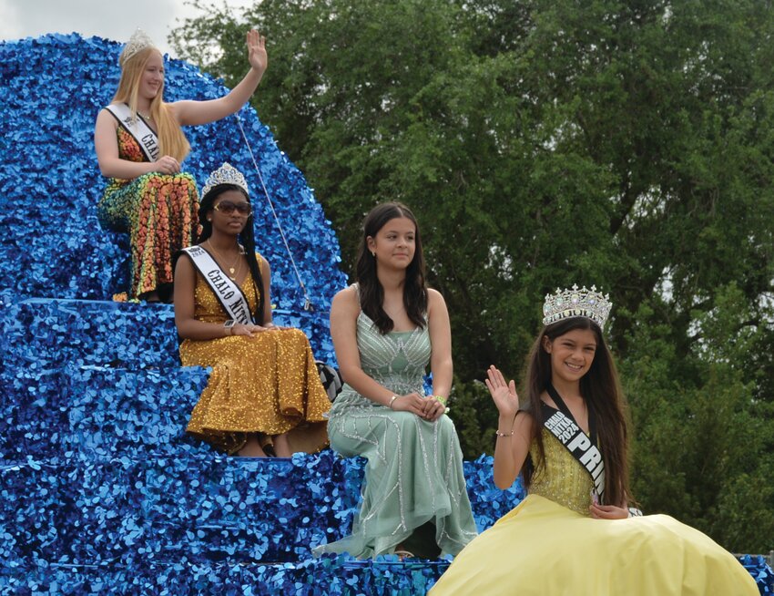 MOORE HAVEN -- The 2024 Chalo Nitka Queen and her court rode on a float in the festival parade on March 3. [Photo by Katrina Elsken/Lake Okeechobee News]