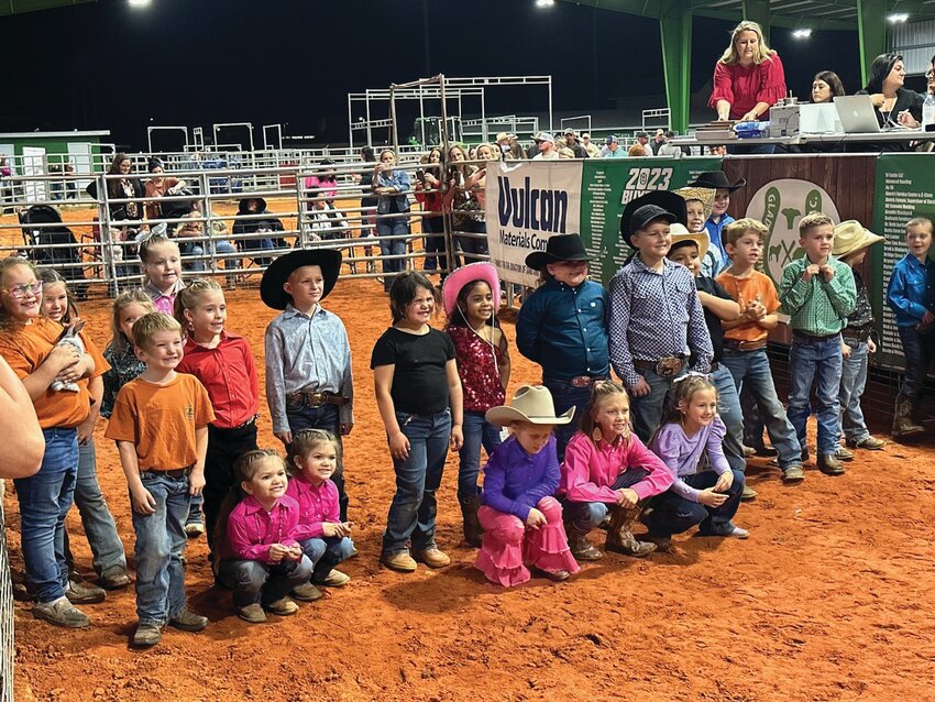 MOORE HAVEN -- The Pee WEE 4-H Club members were excited about sale night at the Livestock Show. [Courtesy photo]