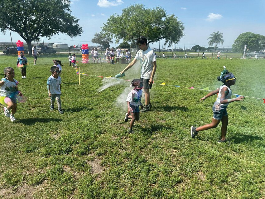 CLEWISTON -- Westside Elementary had a beautiful day for the Color Run on March 14. [Photo courtesy WES]