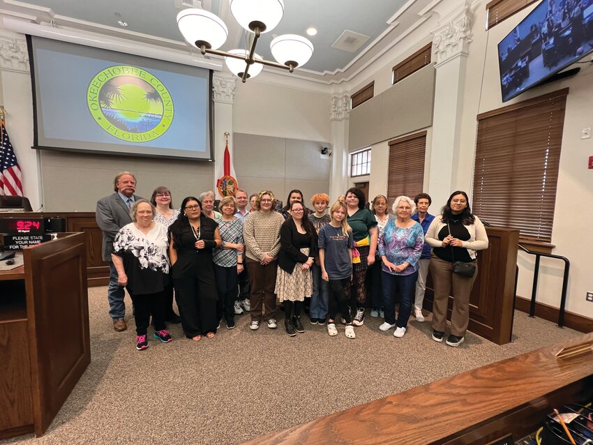 OKEECHOBEE – April 7-13 is National Library Week. At their April 11 meeting, the Okeechobee County Commissioners passed a proclamation honoring libraries, at the request of Librarian Kresta King. [Photo by Katrina Elsken/Lake Okeechobee News]