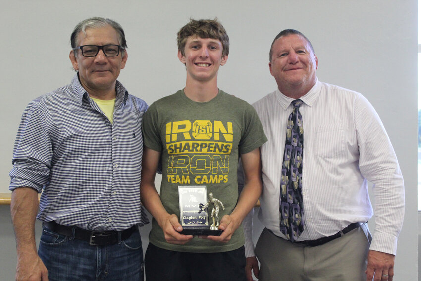 Clayton Wolf was named the MVP for the Brahman boys this season. [Photo courtesy Bruce Jahner]