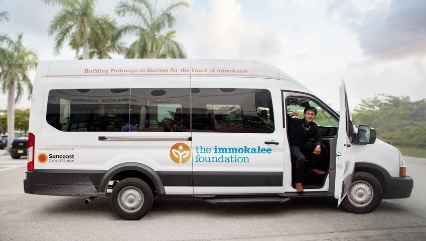 Suncoast Credit Union recently covered 100% of the costs of a new 15-passenger student transport van for The Immokalee Foundation