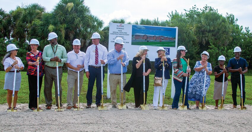 Moments before the groundbreaking. [Photo by Richard Marion/Lake Okeechobee News]