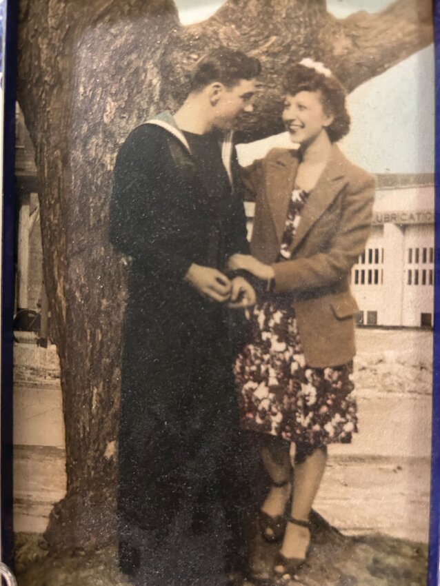 This photo was taken before Mary West and her husband were married. She said they loved dancing..[Photo courtesy Mary West]