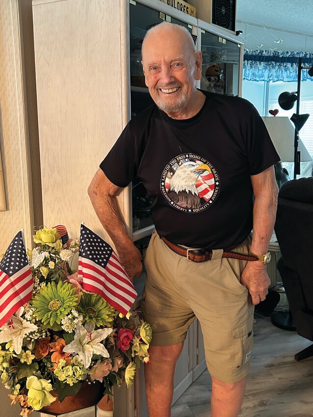 Veteran Kip Gardener celebrates his 100th birthday this month..[Photo by Cathy Womble/Lake Okeechobee News]