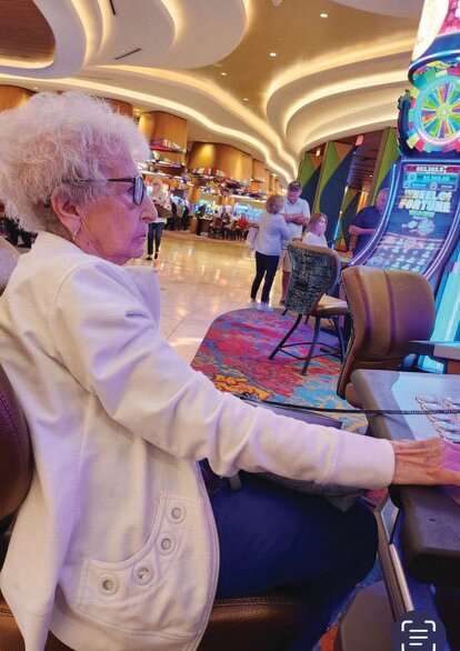 There is nothing 100-year-old Mary West loves more than heading to the casino for some gambling..[Photo courtesy Mary West]