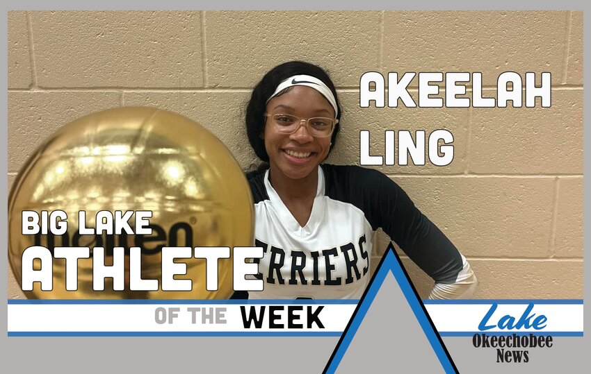 Moore Haven senior Akeelah Ling led the Lady Terriers with 12 kills in their 3-0 win over the Evangelical Christian . [Photo courtesy Moore Haven Athletics]