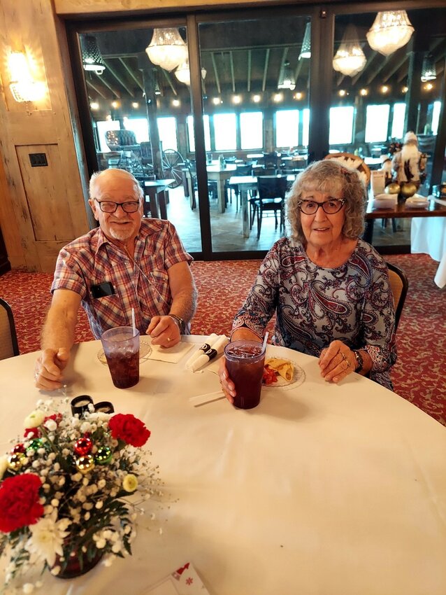 Bruce and Mary Anne Swinford, of Big Lake Mission, relax after the Christmas bike/top run in 2023.