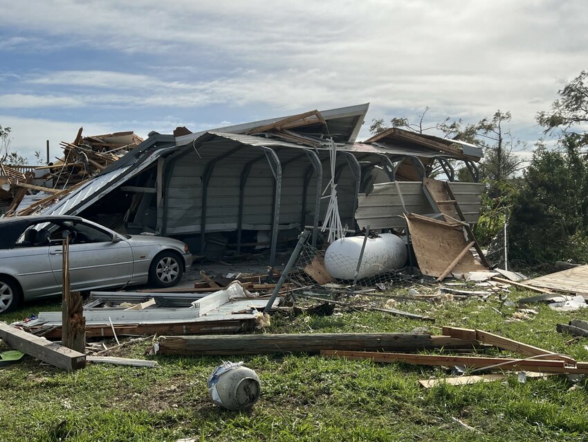 Lakeport tornado damage Oct. 10, 2024 [Photo by Katrina Elsken/Lake Okeechobee News}