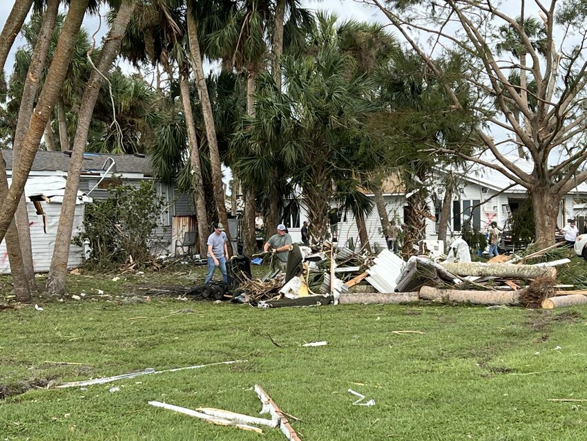 Lakeport tornado damage Oct. 10, 2024 [Photo by Katrina Elsken/Lake Okeechobee News}