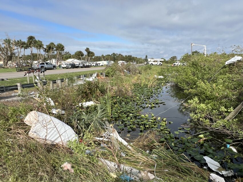 Lakeport tornado damage Oct. 10, 2024 [Photo by Katrina Elsken/Lake Okeechobee News}