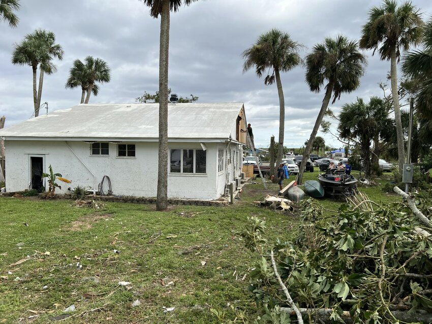 Lakeport tornado damage Oct. 10, 2024 [Photo by Katrina Elsken/Lake Okeechobee News}