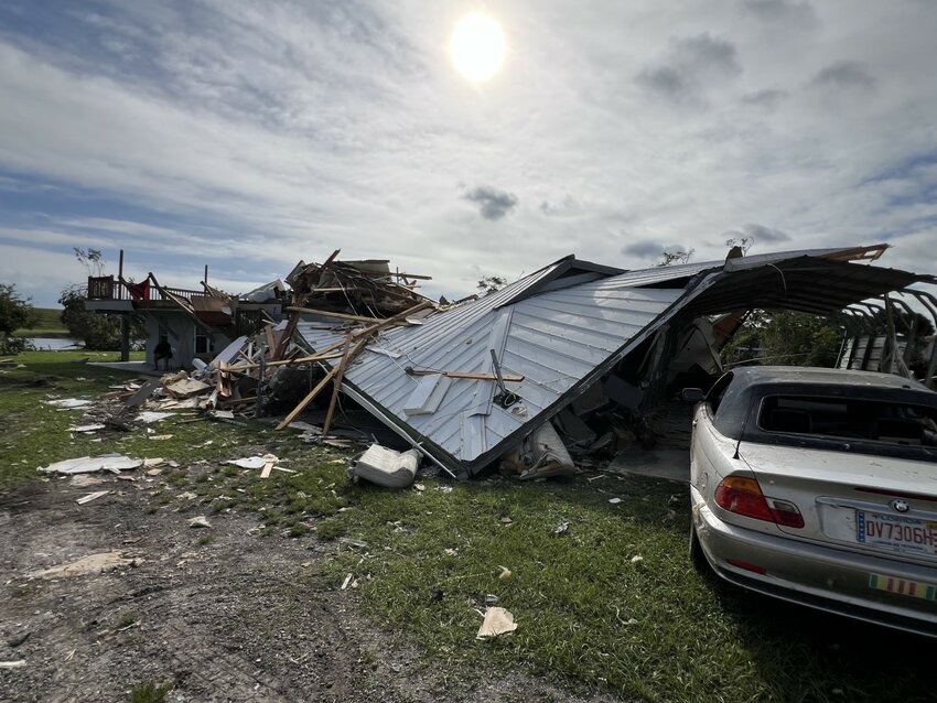 Lakeport tornado damage Oct. 10, 2024 [Photo by Katrina Elsken/Lake Okeechobee News}