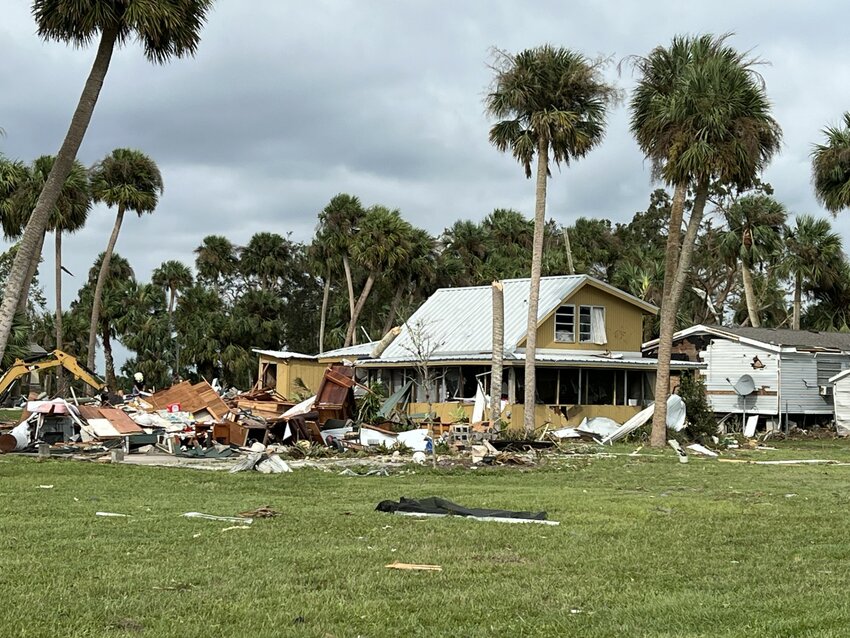 Lakeport tornado damage Oct. 10, 2024 [Photo by Katrina Elsken/Lake Okeechobee News}