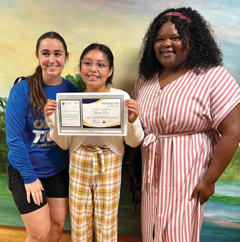 From left to right: Robyn Basquin, Jimena Lara, and Adrienne Samples. [Photo courtesy Central Elementary]