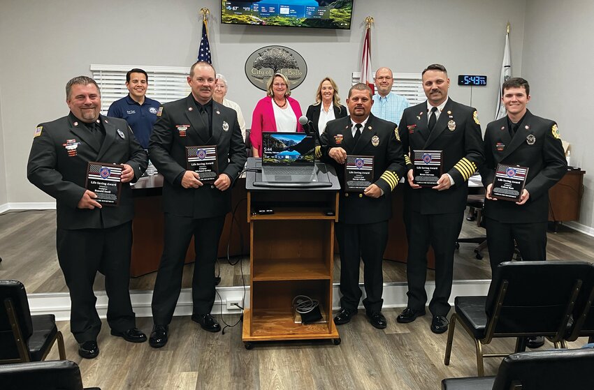 From left to right: Ronald Snell, Micheal Kemp, David White, Brent Stevens, and Colton Bass. [Photo by Richard Marion/Lake Okeechobee News]