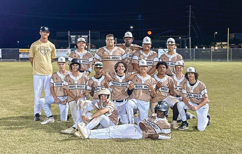The Terriers secured a big win over the Shamrocks on the Friday before St. Patrick's Day. [Photo courtesy Moore Haven Athletics]