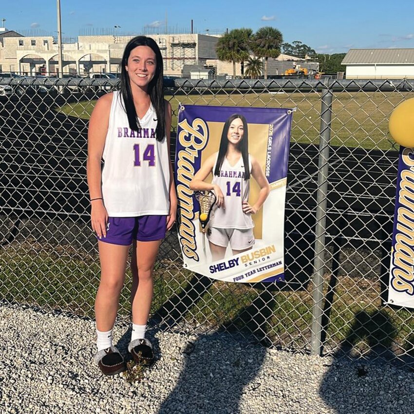 Shelby Busbin is the first four-year letterman in Lady Brahman lacrosse history. [Photo courtesy OHS Girls Lacrosse]