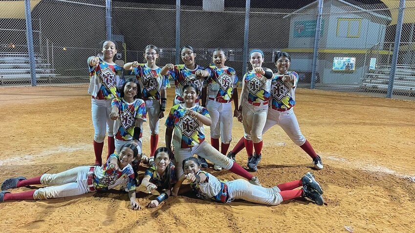 Pictured (all from left to right) in the front row are Jayla Chavez, Jaz Suarez, and Meli Osceola; middle row are Kyanna Romero and Abby Cruz; and in the back row are Kaliyah Hodge, Kinley Corwin, Isabella Virto, Elyssa Garcia, Braylee Smith, and Vtvssa Lavatta.