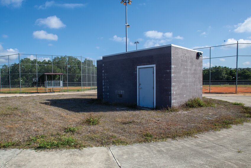 The new concession stand will be built in this location, in between all four ball parks. [Photo by Richard Marion/Lake Okeechobee News]