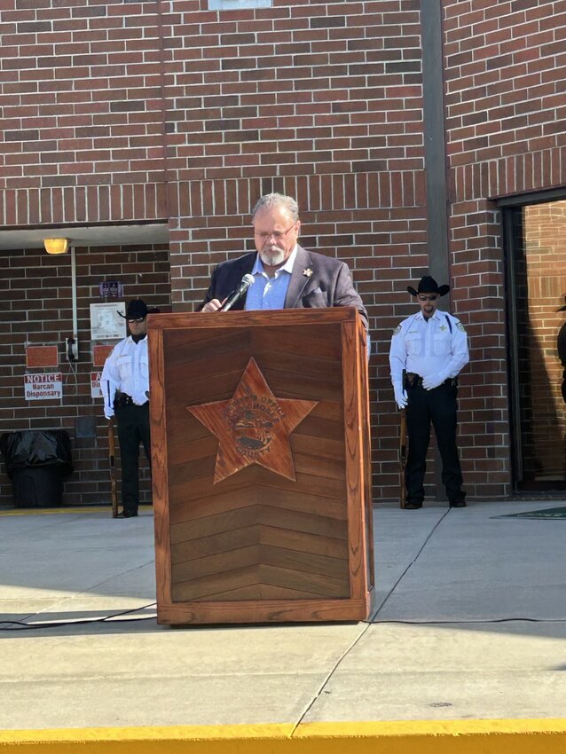 “What is a law enforcement officer?” Sheriff Noel E. Stephen asked. He answered the question by quoting Paul Harvey, who said, “A law enforcement officer is a composite of what all people are, the mingling of a saint and a sinner. They are the most needed and the most unwanted.”