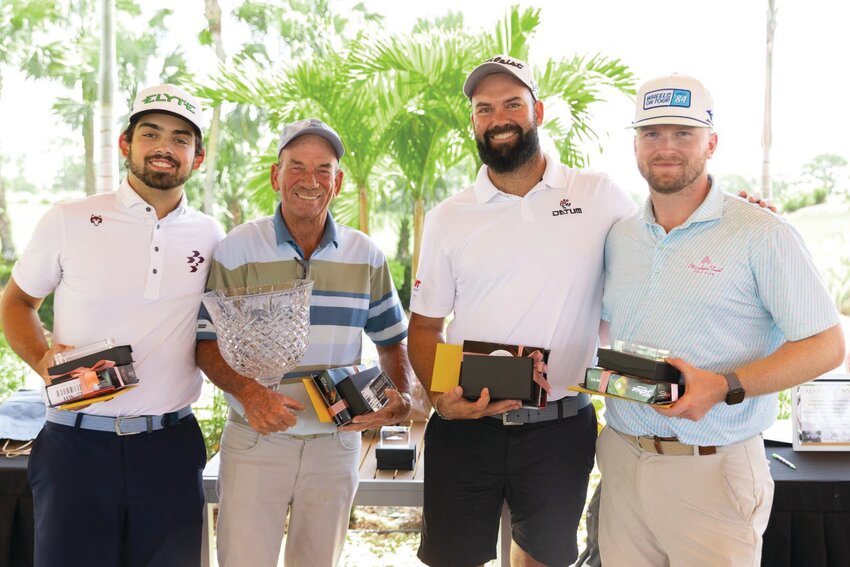 Championship Foursome: John Biggs, Nicolas Negron, Tyler Adams, and Adrian Voster with the Promise Cup. [Photo courtesy IRSC]