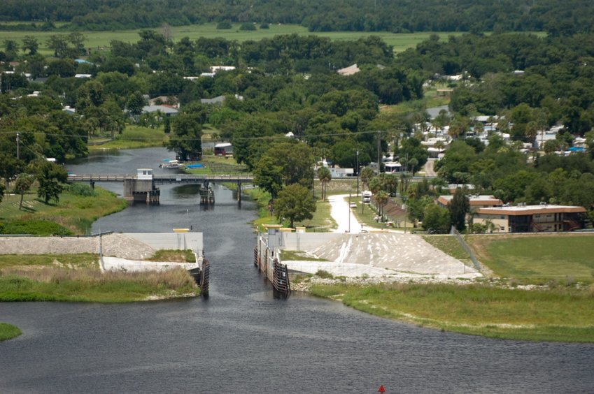 The Taylor Creek S-193 Boat Lock on Lake Okeechobee's North Shore is now open to navigation. The lock was temporarily closed for maintenance work and reopened on Aug. 3. [Photo courtesy SFWMD]