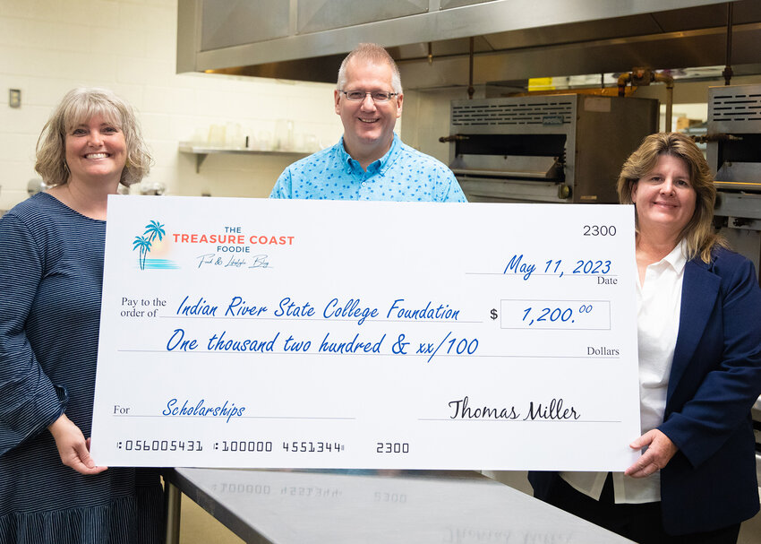 Creator of the popular &ldquo;Treasure Coast Foodie&rdquo; Social Media account Thomas Miller stopped by IRSC&rsquo;s Richardson center in Vero Beach to deliver a $1200 check in support of scholarships for culinary students. Indian River State College&rsquo;s Culinary program offers countless opportunities for burgeoning chefs to interact with chefs in the community. Thomas hopes his contribution will help advance the culinary community of the Treasure Coast.