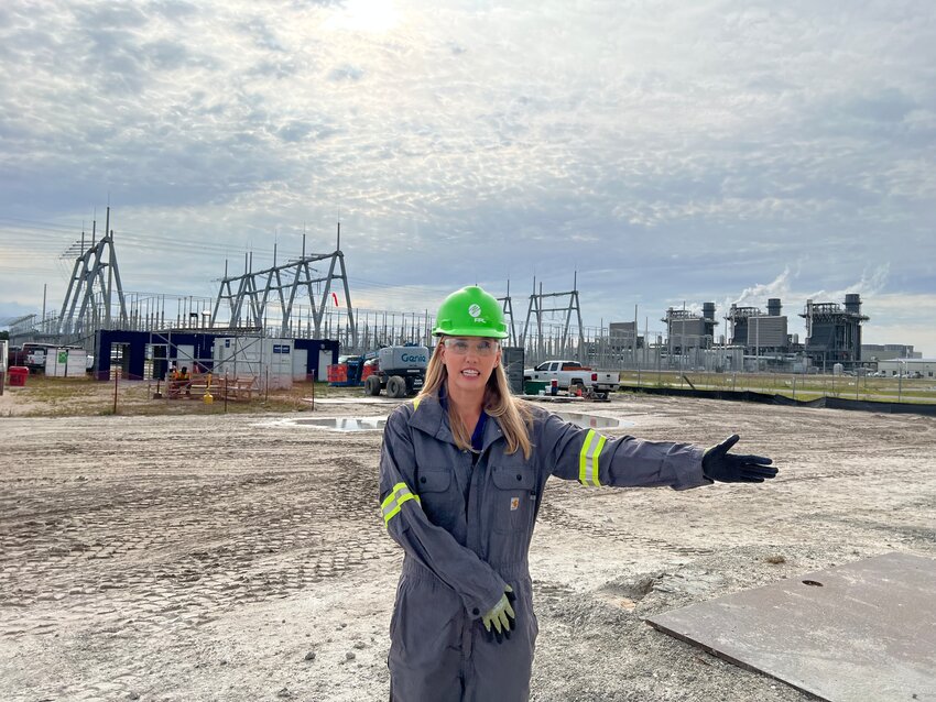 OKEECHOBEE COUNTY -- FPL Engineer Stevany Cole is pictured at the FPL plant in northern Okeechobee County.