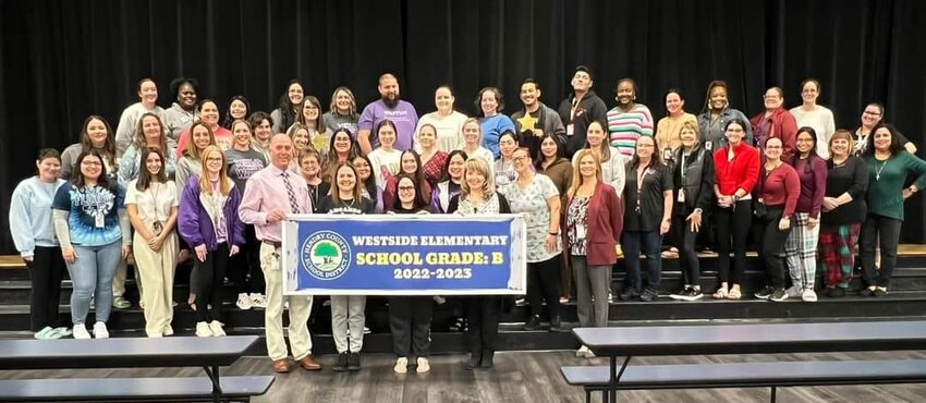 CLEWISTON -- On Jan. 9, &nbsp;Westside was recognized for maintaining a B School Grade for the second year in a row! [Photo courtesy Westside Elementary School]