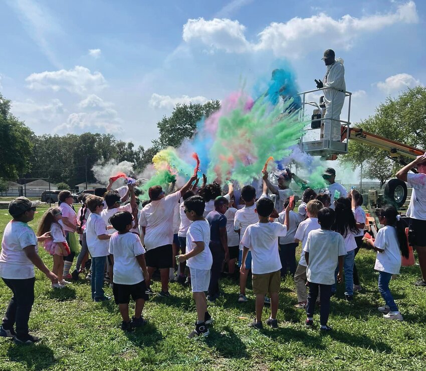 CLEWISTON -- Westside Elementary School students celebrate a splash of color at the school's Color Run on March 14. For more photos, see the school's page on Facebook. [Photos courtesy Westside Elementary School]