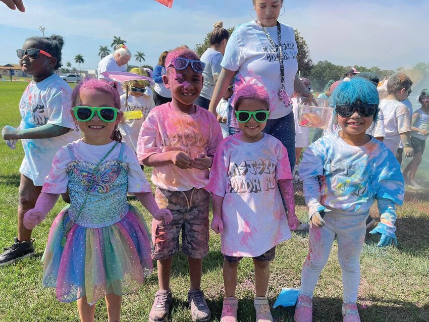 CLEWISTON -- Eastside Elementary School students enjoyed a Color Run on March 14. For more photos and videos of the colorful event, see the school's page on Facebook. [Photo courtesy Eastside Elementary School]