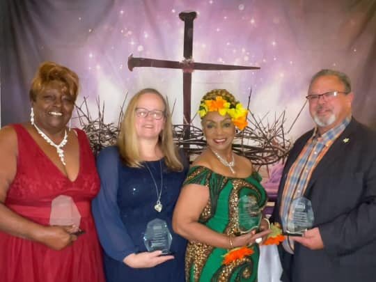 OKEECHOBEE &mdash; Leah Suarez , Noel Stephen, Shirlene Graham-Stevens and Doris Corde were honored Saturday night at the inaugural Agape Gala hosted by the New Saint Stephen AME Church for their service to the community of Okeechobee.