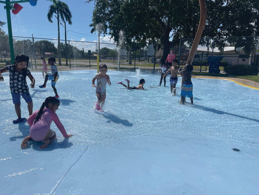 CLEWISTON -- In May, Pre-K students from Eastside Elementary School enjoyed a field trip to the Clewiston Splash Pad and America's Sweetest Town Playground. They had a great time celebrating the end of the school year. For more photos, see the school's page on Facebook. [Photo courtesy Eastside Elementary School]