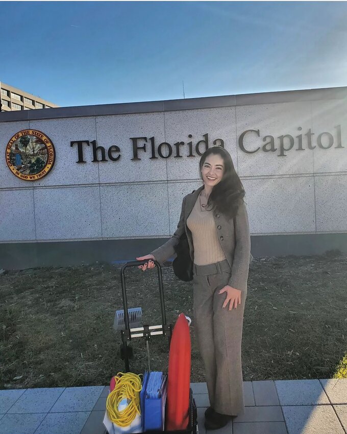 Jessica Leon, founder of the Horatio Leon, Jr., Water Safety Program, travelled to Tallahassee to promote her water safety initiatives. [Photo courtesy Jessica Leon]