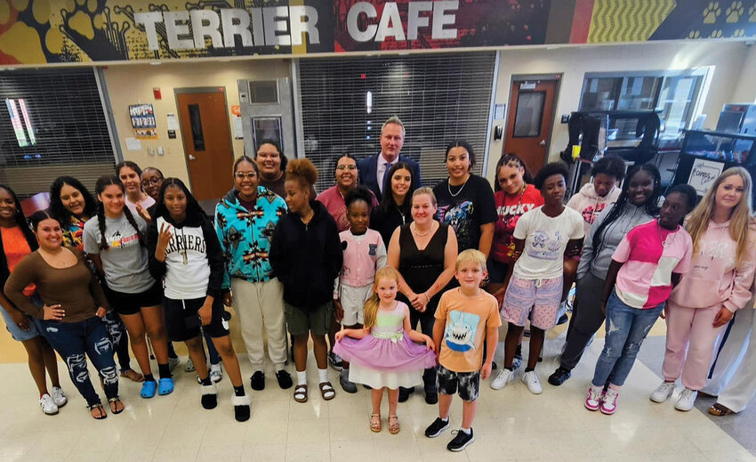 The preseason pregame meal for the Lady terriers girls varsity basketball team was sponsored today by Sassy Baskets Restaurant of Labelle. [Photo courtesy Moore Haven Athletics]