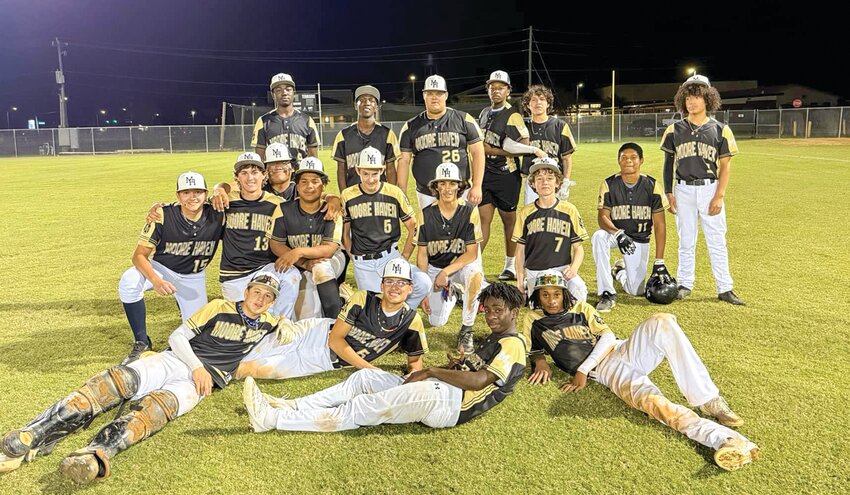 The Terriers celebrate after their win over Glades Central. [Photo courtesy Moore Haven Athletics]