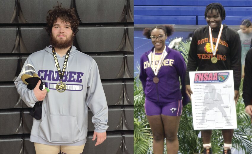 Naveah Robinson finished in third in the regional tournament. [Photo courtesy Brahman Wrestling]