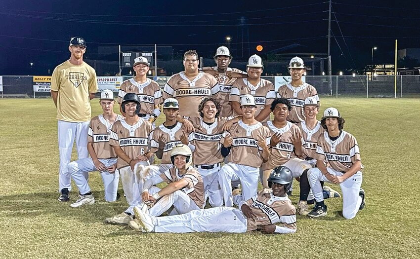 The Terriers secured a big win over the Shamrocks on the Friday before St. Patrick's Day. [Photo courtesy Moore Haven Athletics]