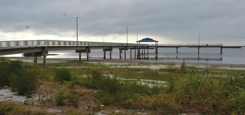 OKEECHOBEE -- On April 16, Lake Okeechobee was 12 feet above sea level. This photo was taken at the pier at the Clif Betts Jr. Memorial Lakeside Recreation Area (Lock 7). [Photo by Katrina Elsken/Lake Okeechobee News]