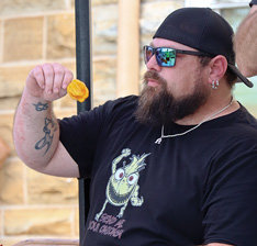 Jared Smith of Pangburn, winner of the pepper eating contest.