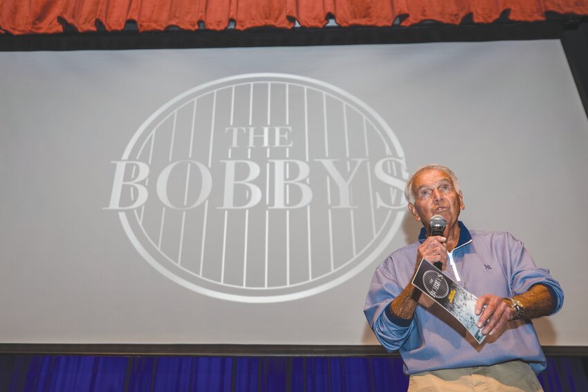 Sumter's Bobby Richardson speaks during the first Bobbys award presentation at Sumter Opera House in 2023.