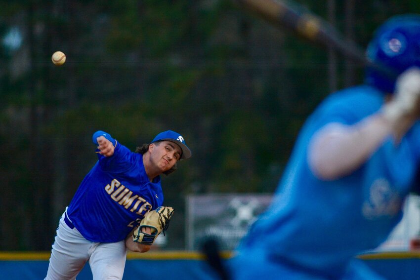 Sumter High's Carson Todd threw a complete game against Conway on Monday.