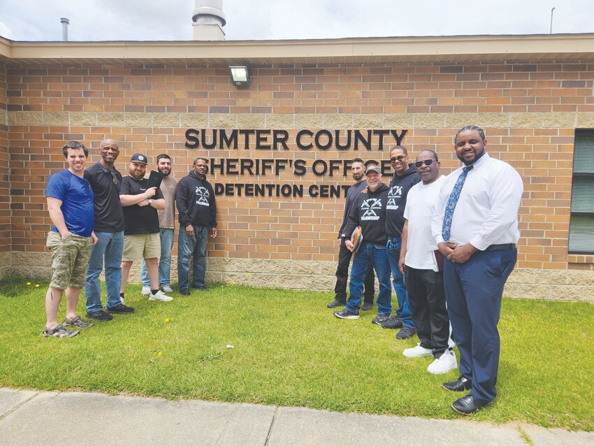 PHOTO PROVIDED  Iron Sharpens Iron Men's Group visited the Sumter County Sheriff's Office Detention Center recently.