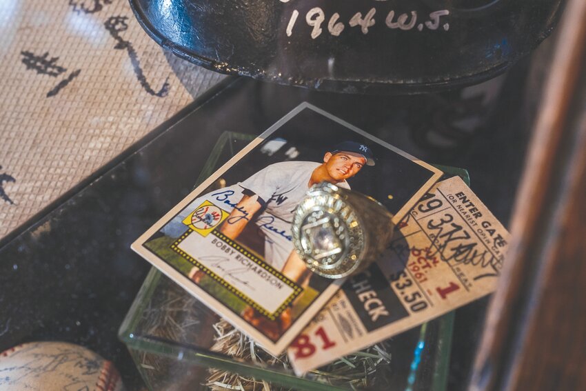Cards and memorabilia are seen as part of Sumter Athletic Hall of Fame at J. O'Gradys restaurant in downtown Sumter. The restaurant's owner, Scott Estep, and Kevin Collins will host Sumter Card Show on Saturday, June 22, for collectors of all ages and interests.