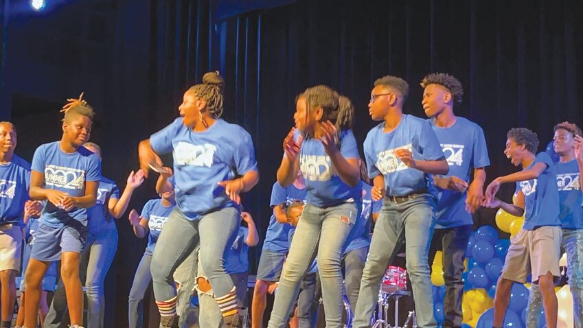Youths dance at Jeffrey and Harriet Lampkin Foundation's 2024 Summer Arts Institute held at Weldon Auditorium in Manning.