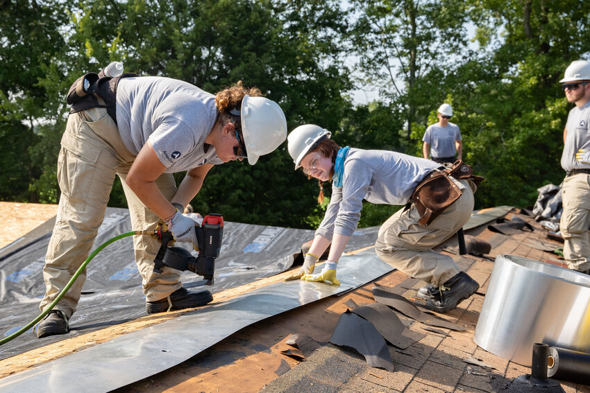 An AmeriCorps team based out of Mississippi visits the Sumter area and works to repair a roof in Lynchburg on Tuesday, Aug. 13, in partnership with Sumter United Ministries.