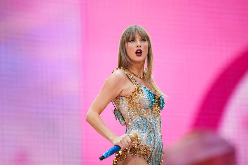 Taylor Swift performs at Wembley Stadium as part of her Eras Tour, June 21, 2024, in London.