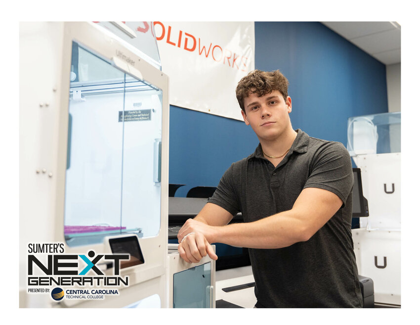 Brenden Weeks, engineering design major at Central Carolina Technical College, says three years in the program has taught him skills on how to excel professionally and personally.