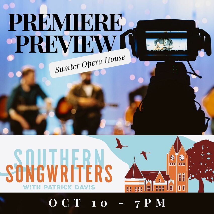 The premiere preview of Southern Songwriters with Patrick Davis will happen on Oct. 10.